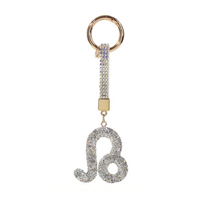 Llavero Metálico Simple de Alta Calidad con los 12 Signos <span class=keywords><strong>del</strong></span> Zodiaco, con Cristales de Estrás, para Coche, Mochila, Parejas - Product Image 3