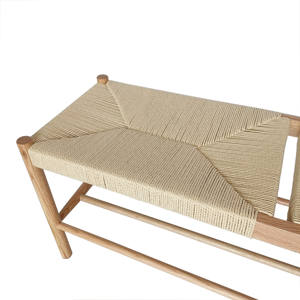 Nuovo Design moderno <span class=keywords><strong>faggio</strong></span> in <span class=keywords><strong>legno</strong></span> massello sedia in Rattan panca per il tempo libero sedia da pranzo poggiapiedi panca scarpe - Product Image 3