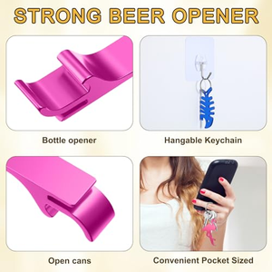 Décapsuleur porte-clés en alliage de zinc époxy, design personnalisé avec logo et couleurs, pour ouvrir les bouteilles de bière - Product Image 3