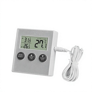 <b>Digital</b> Refrigerator Freezer <b>Thermometer</b> LCD Display Temperature Alarm External Probe C F Switching Cold Storage Monitor - Product Image 1