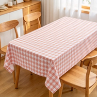 Nappe Moderne Imprimée Pied-de-Poule Élégante Réutilisable en Lin pour Salle à Manger, Banquet, Mariage, Décoration de Fête à Domicile