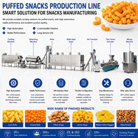 Ligne commerciale entièrement automatique de fabrication de boulettes de fromage soufflé au maïs machine électrique de production de chips feuilletés