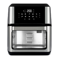 Oven Listrik Multifungsi Stainless Steel Laris Manis, Air Fryer Kapasitas Besar 12L, Komersial Rumah Tangga Digital Pintar