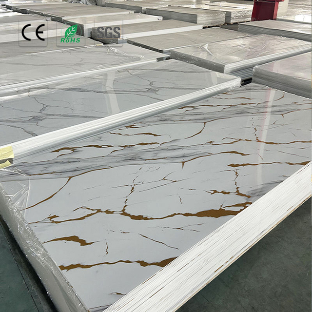 ODM/OEM Design Flexible PVC Plastic Marble Wall Panel & Board / UV Coating PVC Marble Sheet
