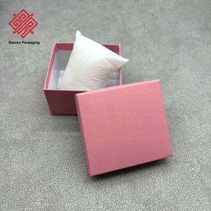 Baoren Factory Direct Cajas de joyería de color sólido y embalaje de reloj Cajas cuadradas con tapa superior e inferior para pulsera Logotipo estampado en caliente - Product Image 6