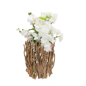 Cina di marca fatta a mano in rattan fioriere in vaso di fiori intrecciati vasi di piante per interni decorazioni all'aperto