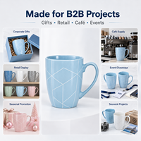 Lot de tasses à café en céramique Bone China 11 oz blanches pour sublimation, boîte cadeau, qualité alimentaire, anti-fuite, OEM/ODM pour la promotion de marques