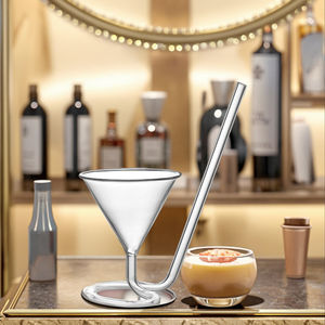 <span class=keywords><strong>Verre</strong></span> à Martini Spirale Créatif <span class=keywords><strong>avec</strong></span> <span class=keywords><strong>Paille</strong></span> <span class=keywords><strong>Intégrée</strong></span>, <span class=keywords><strong>Verre</strong></span> à Cocktail Unique et Connecté, Vaisselle de Fête Amusante - Product Image 3