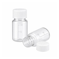 Flacon compte-gouttes gradué en PET de 10 ml pour échantillons cosmétiques, petit récipient à médicaments, flacon de voyage rechargeable avec bouchon à vis pour gouttes oculaires