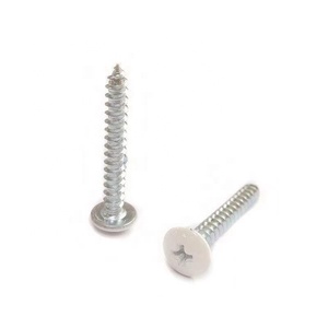 #4, #5, #6, #7, #8, #9, #10, #12, #14*10mm 20mm trắng mạ kẽm chìm phẳng nội thất/ngoại thất vít gỗ - Product Image 5