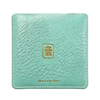 Tapis de jeu de Mahjong en cuir PU avec feuille d'or métallique, étiquette privée, tapis de Mahjong américain avec bord cousu