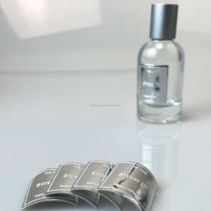 High Quality Metal <b>Label</b> Custom Private Logo Sticker Embossed Printing Candle Perfume Bottle <b>Label</b> for <b>Gift</b> & Perfume & Cosmetic - Product Image 5