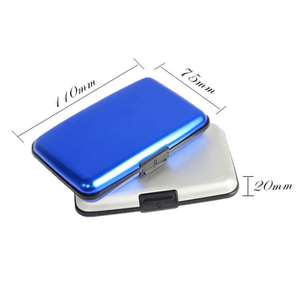 Porte-cartes <span class=keywords><strong>bancaire</strong></span> en aluminium <span class=keywords><strong>pour</strong></span> homme, étui rigide <span class=keywords><strong>anti</strong></span>-<span class=keywords><strong>RFID</strong></span>, <span class=keywords><strong>protection</strong></span> contre la numérisation, porte-cartes <span class=keywords><strong>de</strong></span> crédit solide, <span class=keywords><strong>pour</strong></span> le bureau, l'école - Product Image 2