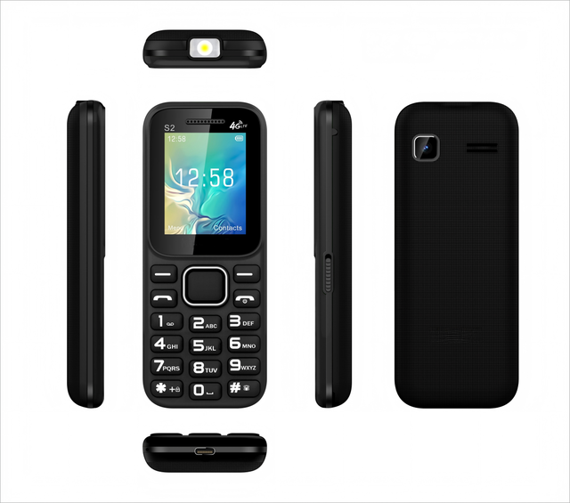 Dual SIM Card 4G Mobile Phone with Type-C Big Battery 1.77 Inch Bar Feature Phone Supporting Spanish French VOLTE No Camera