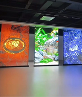 95% haute transparence intérieur Flexible Transparent Film LED affichage P5 P6 P8 P10 centre commercial verre bâton adhésif Led écran