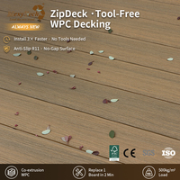 Produsen Mexytech Menyediakan ZipDeck WPC Solid Anti-korosi Tahan Api dengan Pemasangan Mudah Tanpa Sekrup untuk Pinggir Kolam Renang