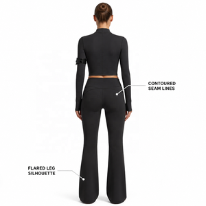 Conjunto Deportivo para Mujer Charlo, Leggings Ajustados de Secado Rápido, Sudadera con Cierre, Ropa Deportiva, Venta al Por Mayor, Servicio Personalizado OEM, GCC - Product Image 3