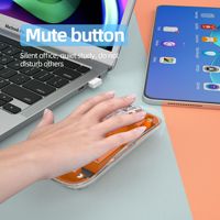 Mouse Gaming Transparan 3 Mode 2.4G + BT1 + BT2 Mouse Nirkabel Kompatibel dengan Bluetooth dengan Lampu RGB Mouse Isi Ulang untuk Laptop PC