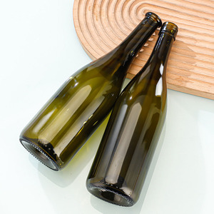 350ML 750ML 1500ML vetro marrone bottiglie di vino Vodka vuoto verde scuro riutilizzabile per bottiglia di Champagne con sigillatura in sughero - Product Image 4