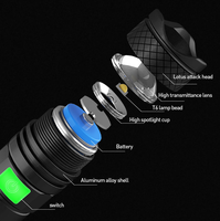 2025 plus récent 10W Super lumineux tactique lampe de poche torche Flash lumière 1000LM pratique extérieur projecteur LEP Rechargeable extérieur