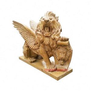 Moderne Extérieur Hôtel Villa Jardin Rue Paysage Décoration Design Sculpté À La Main Marbre Dormir Lion Statue Pierre <span class=keywords><strong>Art</strong></span> Sculpture - Product Image 2