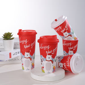 Gobelets anti-fuite pour le Nouvel An à l'effigie d'un ours polaire |   Parfait pour les fêtes de fin d'année, les cafés et les plats à emporter - Product Image 2