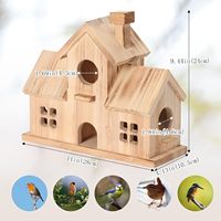 Nichoir en bois pour oiseaux à suspendre en extérieur, nichoir de jardin