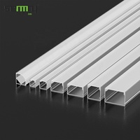 Luz de perfil de aluminio Led plano para decoraciones Canales Extrusiones LED Strip Cove Iluminación Esquina Led Perfil de aluminio