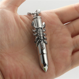 Collier pendentif scorpion en acier inoxydable pour hommes, design animal, style punk 233058 - Product Image 3