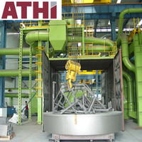 ATHI Q32 Machine de sablage électrique automatique de type table avec pompe moteur, table rotative sur chariot, capacité 30000 kg, contrôlée par PLC, haute performance