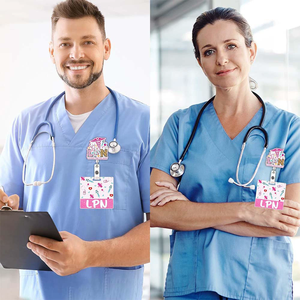 Nouveaux styles gommage vie acrylique RN CNA ER porte-Badge série médicale étudiant <span class=keywords><strong>en</strong></span> soins infirmiers RN Badge bobine infirmière cadeaux articles - Product Image 3