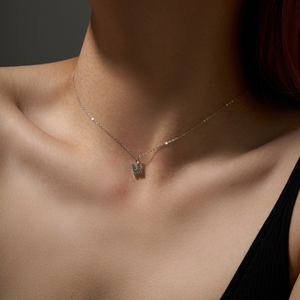 FUAMAY in argento 925 classico con <span class=keywords><strong>lettera</strong></span> A B <span class=keywords><strong>C</strong></span> <span class=keywords><strong>collana</strong></span> con ciondolo moda classica da donna gioielli con iniziali alfabeto - Product Image 6