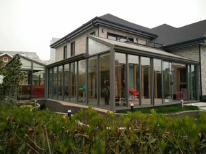 Su misura mobile veranda isolante in vetro tetto scorrevole stile aperto tetto piano modanatura uso esterno-elegante casa sole - Product Image 6