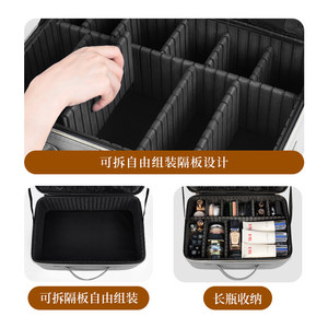 Bolsa <span class=keywords><strong>de</strong></span> <span class=keywords><strong>Maquillaje</strong></span> Obox para Artistas del Tatuaje, Toalla, Gran Capacidad, Impermeable, Modelo W01, Cierre <span class=keywords><strong>de</strong></span> Cremallera, Diseño Moderno con Compartimentos, Almacenamiento Portátil <span class=keywords><strong>de</strong></span> Belleza - Product Image 3