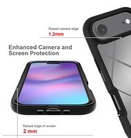 Coque en acrylique dur souple en TPU anti-choc pour iPhone, couverture complète, couverture arrière