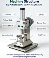 Grüne Kokosnuss-Schälmaschine, Schneidemaschine für grüne Kokosnüsse, Kokosnuss-Entschälungsmaschine