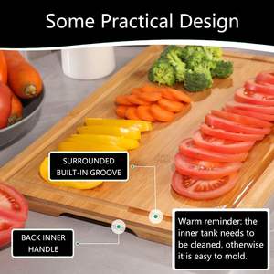 Ensemble de planches à découper en bambou, accessoires de cuisine, ensemble de planches à découper pour charcuterie, ensemble de blocs à découper en bois avec support - Product Image 5