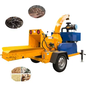 Büyük ağır davul motor makineleri ahşap çekiçli değirmen chipper ormancılık kesme ahşap cips kesici makinesi