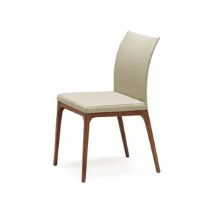 Luxury Dining Chair with Wood Leg S Shape Back For Dining Room