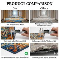 Tapis tissé à la machine Bocai à poils longs pour mosquée, imprimé sur mesure, ignifuge, vente en gros, exporté en Égypte et en Turquie