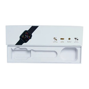Boîte cadeau de luxe pour montre connectée avec logo personnalisé, en <span class=keywords><strong>carton</strong></span> UV, avec doublure en éponge, couvercle et base imprimés avec spécifications en feuille métallisée - Product Image 6