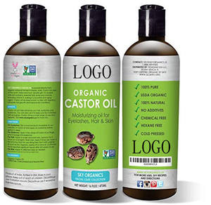 <span class=keywords><strong>Olio</strong></span> di ricino puro al 100% spremuto a freddo biologico con <span class=keywords><strong>olio</strong></span> di ricino privo di esano che guarisce per la pelle secca, ciglia per la cura dei capelli per la crescita dei capelli - Product Image 1