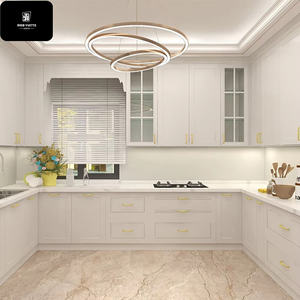 YVT Armoires de cuisine blanches haute brillance de style américain avec articles de cuisine <span class=keywords><strong>rick</strong></span> owens - Product Image 1