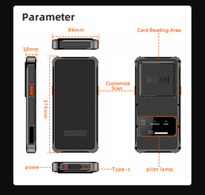 RFID BT 860-960MHz 20m SDK Gratuito Material ABS USB Tipo-C - Product Image 3