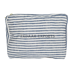 กระเป๋าเครื่องสำอางผ้าลินินแบบใช้ซ้ำได้ความจุเยอะเป็นมิตรต่อสิ่งแวดล้อม - Product Image 2