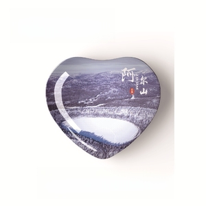 Aimant de réfrigérateur magnétique personnalisé en verre cristal 3D, design rectangulaire, style Art Déco, avec nom de ville ou de pays, conçu sur mesure pour promotion - Product Image 1