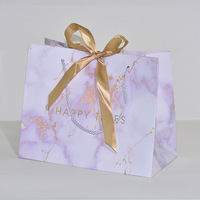 Sacs cadeaux marbrés avec poignées, 10 pièces, emballage cadeau fantaisie pour noël, mariage/anniversaire, sacs en papier avec lanières