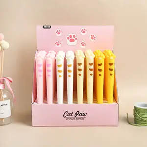 한국 만화 귀여운 고양이 발톱 부드러운 접착제 창조적 인 학생 쓰기 0.5 MM 젤 펜