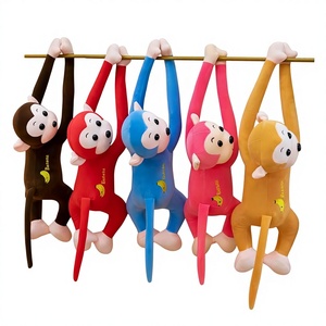 Ornamenti a Forma di <span class=keywords><strong>Scimmia</strong></span> con <span class=keywords><strong>Braccia</strong></span> <span class=keywords><strong>Lunghe</strong></span>, Giocattolo in Peluche Super Morbido Stile Anime Cartoon, Imbottito in Cotone PP, 8 Pollici, Lavabile, Colore Personalizzabile - Product Image 1