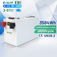 E-SUN 12.8v 280ah Baterai Lifepo4 Daya Tinggi Desain Modular yang Dapat Ditumpuk 25.6V 100AH 280AH Penyimpanan Baterai Rumah Tangga untuk Sistem Off Grid di Afrika